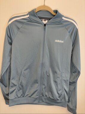 Adidas Dazzle Track Jacket Light Blue Size M